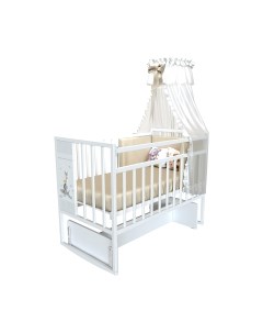 Детская кроватка Mini Loft 3D My Friends поперечный маятник Vdk