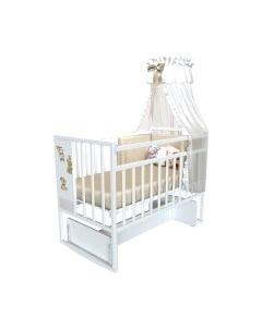 Детская кроватка Mini Loft 3D поперечный маятник Funny Panda Vdk