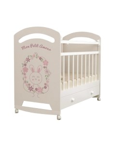 Детская кроватка Mon Amur колесо-качалка и ящик Vdk