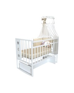 Детская кроватка Mini Loft 3D Good Night поперечный маятник Vdk