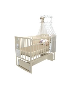 Детская кроватка Mini Loft 3D Funny Bear поперечный маятник Vdk