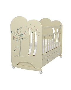 Детская кроватка Wind Tree колесо-качалка с ящиком Vdk