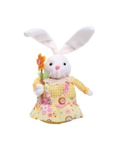 Мягкая игрушка Зайка с цветком / 7634304 Sima-land