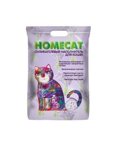 Наполнитель для туалета Homecat Лаванда Силикагелевый / 79035