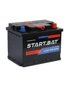 Автомобильный аккумулятор СтартБат 6СТ-60 VLR Euro 510А R+ / 560108024 Стартбат