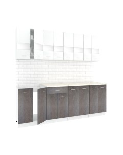 Кухонный гарнитур Кортекс-мебель Корнелия Экстра 2.3м
