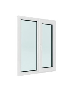 Окно ПВХ Brusbox Roto Двухстворчатое поворотно-откидное правое 3 стекла