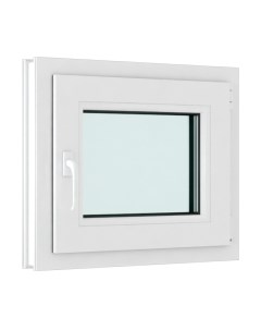 Окно ПВХ Roto Одностворчатое Поворотно-откидное правое 2 стекла Brusbox