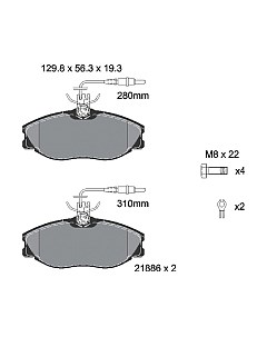 Тормозные колодки 2167403 Textar