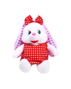 Мягкая игрушка Sima-Land Зайка с бантом в горох / 7619112 Sima-land