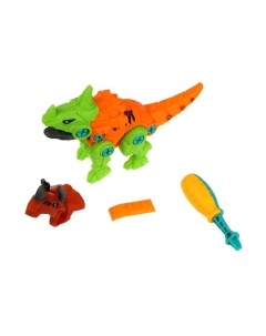 Игрушка-конструктор Город мастеров Динозавр 2 в 1 с отверткой / 42002-KY