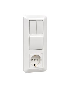 Блок выключатель+розетка Systeme (Schneider) Electric Прима BK2VR-008A-BI Systeme (schneider) electric