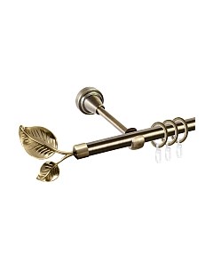 Карниз для штор АС ФОРОС Grace D16Г составной + наконечники Лист большой Ас форос