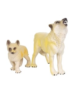Набор фигурок коллекционных Masai Mara Мир диких животных. Семья полярных волков / MM211-132 Masai mara
