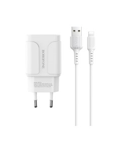 Зарядное устройство сетевое Borofone BA37A 2USB Lightning