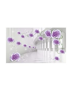 Фотообои листовые Citydecor Цветочный декор 8 3D