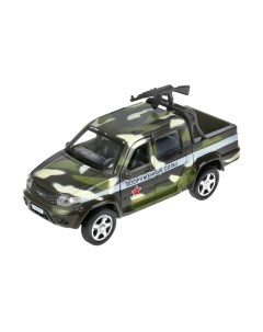 Автомобиль игрушечный Технопарк УАЗ Пикап Камуфляж с пулеметом / PICKUP-12MIL-ARMGN