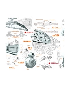Фотообои листовые ФабрикаФресок Звездные войны Star Wars Корабли / 963270 Фабрикафресок