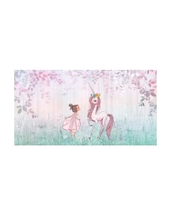 Фотообои листовые ФабрикаФресок Сказка Девочка и единорог / 245265 Фабрикафресок