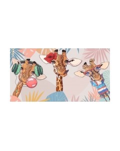 Фотообои листовые ФабрикаФресок Детские Веселые жирафы / 255270 Фабрикафресок