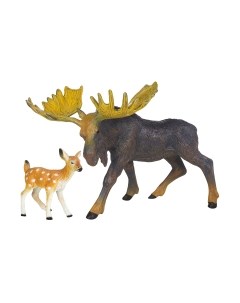 Набор фигурок коллекционных Masai Mara Мир диких животных. Семья оленей / MM211-114 Masai mara