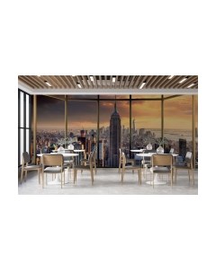 Фотообои листовые ФабрикаФресок Город из окна / 425280 Фабрикафресок