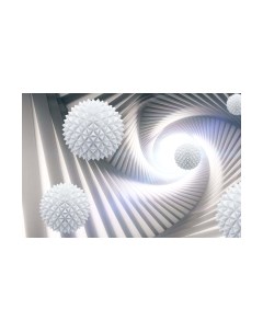 Фотообои листовые ФабрикаФресок 3D Шары в туннеле / 074265 Фабрикафресок