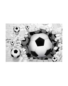 Фотообои листовые ФабрикаФресок Футбольные мячи из стены / 724270 Фабрикафресок