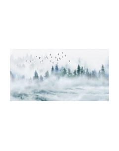Фотообои листовые ФабрикаФресок Светлый туманный лес / 015265 Фабрикафресок