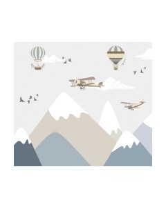Фотообои листовые ФабрикаФресок Детские Горы и самолеты / 503270 Фабрикафресок