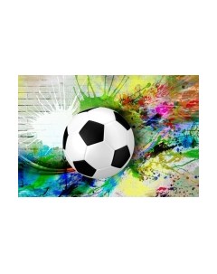 Фотообои листовые ФабрикаФресок Футбольный мяч с красками / 734270 Фабрикафресок