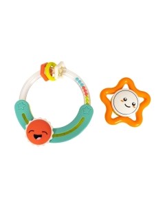 Набор прорезывателей для зубов Bondibon Baby You. Звездочка, круг с солнышком / ВВ5318
