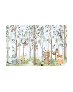 Фотообои листовые ФабрикаФресок Звери в лесу / 604270 Фабрикафресок