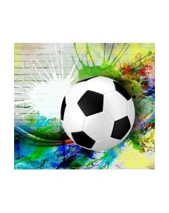 Фотообои листовые ФабрикаФресок Футбольный мяч с красками / 733270 Фабрикафресок
