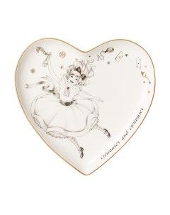 Тарелка столовая обеденная Lefard Wonderland Сердце / 590-535