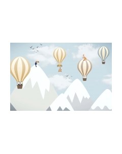 Фотообои листовые ФабрикаФресок Шары в горах и звери / 614270 Фабрикафресок