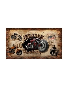 Фотообои листовые ФабрикаФресок Мотоцикл винтаж / 695270 Фабрикафресок