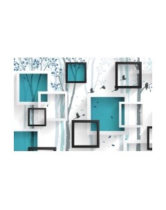 Фотообои листовые ФабрикаФресок Бирюзовые квадраты / 634270 Фабрикафресок