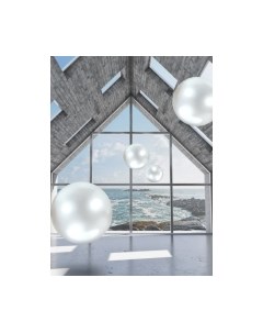 Фотообои листовые ФабрикаФресок 3D Шары в комнате / 812270 Фабрикафресок