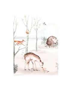 Фотообои листовые ФабрикаФресок Звери на поляне / 512270 Фабрикафресок