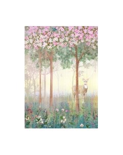 Фотообои листовые ФабрикаФресок Олени в лесу Афреска / 402280 Фабрикафресок