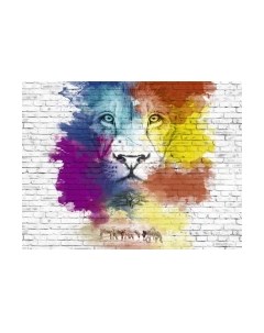 Фотообои листовые ФабрикаФресок Лев и граффити / 571301 Фабрикафресок