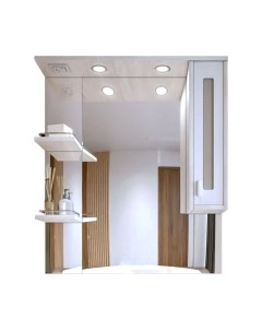 Шкаф с зеркалом для ванной Бриклаер Бали 90 R