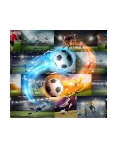 Фотообои листовые ФабрикаФресок Футбол Футбольный коллаж / 593270 Фабрикафресок