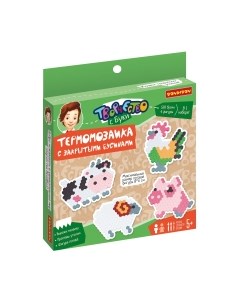 Развивающая игра Bondibon Термомозаика с закрытыми бусинами. Жители фермы / ВВ5331