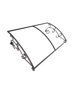 Козырек ИМпласт Скатный1000х1600 Кованными Кронштейнами (каркас) Импласт