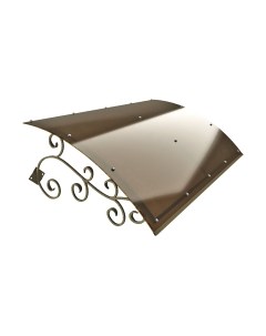 Козырек ИМпласт Скатный 1000х1600 Кованными Кронштейнами Импласт