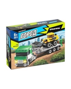 Конструктор Bondibon Город. Тягач с платформой и бульдозер / ВВ4811
