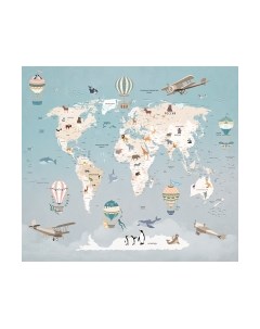 Фотообои листовые Vimala Карта мира
