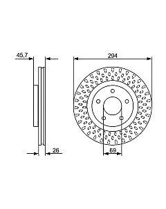 Тормозной диск Bosch 0986479751